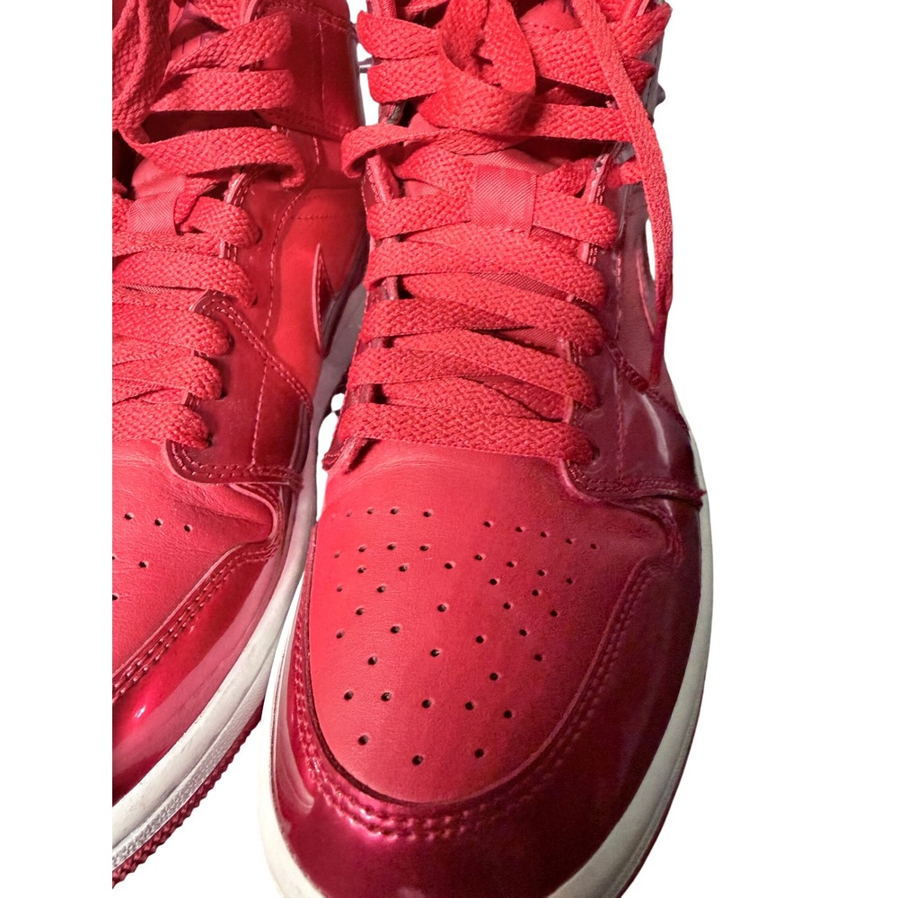 Nike Air Jordan 1 Mid Women Size 8.5 Pomegranate Red Metallic - Picture 5 of 9